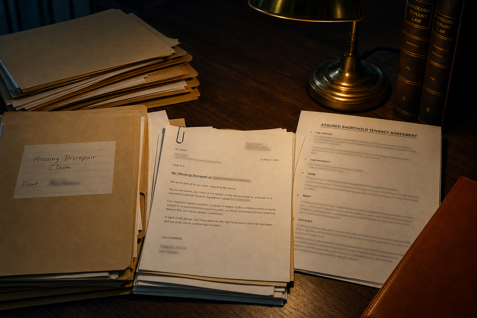 Case files on a solicitor's desk
